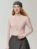 100% cachemira pura, nueva colección otoño 2026, suéter de cachemira tejido de punto para mujer, estilo francés de alta gama, cuello redondo, corte ajustado