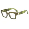 Gafas Cuadradas Retro de Colores Gelatina Europeas y Americanas Transfronterizas Sin Graduación para Mujer, Monturas de Gafas Versátiles de Marco Grande Color Tinta de Moda para Hombre