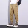 Pantalones Casuales de Trabajo para Hombre Verano Delgados Sueltos Pie-dedo Primavera y Otoño Harlan Nueve puntos Seda de Hielo Secado Rápido Marca de Moda