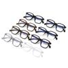 Gafas vintage con forma de caja de arroz y diseño de uñas para mujer, lisas, irregulares, antiluz azul, con miopía, planas, modernas.