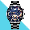 Tendencia de comercio exterior explosión simple casual reloj de pulsera para hombre aleación acero correa calendario reloj manecillas luminosas reloj de cuarzo venta al por mayor