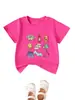 Amazon eBay Estação Independente Moda Personalidade Versátil Roupas Infantis Camping Luz Caiaque Fogueira Barraca Montanha Gola Redonda Manga Curta