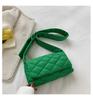 2022 verão novo pano de nylon sólido cor Rhombic carro algodão-acolchoado jaqueta pequena quadrada saco elegante simples ombro saco Crossbody Bag bolsa feminina