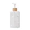 Frasco de Vidro Quadrado para Álcool em Gel Transfronteiriço, Gel de Banho, Shampoo, Frasco Reutilizável de Grande Capacidade, Frasco Dispensador de Sabão Tipo Pressão
