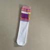 Calcetines de media caña de tres rayas para niños, calcetines de fútbol para hombres y mujeres, estudiantes, calcetines para porristas, medias, calcetines de baile, calcetines para uniforme escolar