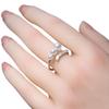 Accesorios DIY Anillo de Perla de Plata Esterlina S925 Soporte Vacío Anillo Versátil Francés Soporte para Anillo Abertura de Anillo 3-6mm