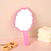 Espejo de Mano con Borde de Encaje con Forma de Nube para Niñas, Espejo Mini Portátil con Mango Imprimible, Espejo de Maquillaje