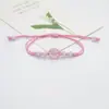 Pulsera de Cerámica de Jingdezhen Tejida a Mano con Encaje de Flor Fresca y Dulce y Gipsófila, de Venta Caliente Transfronteriza, con Tamaño Ajustable