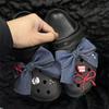 Accesorios Zapatos Croc Flor de Zapato Lazo Denim Retro Nicho Dulce Fresco Hebilla de Zapato Accesorios Decorativos DIY Corazón Rojo