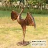 Ornamento de garça imitação cobre plástico reforçado com fibra de vidro escultura de animal decoração de paisagem de jardim externo esboço Parque pátio bonito Chen