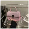 Nueva Moda Retro Coreana Simple Cerradura 2025 Empalme Viajero Bolso de Hombro Cruzado Bolso Cuadrado Pequeño para Mujer