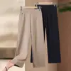 Calça Mom Estilo Novo, Calça de Verão Fina de Perna Larga para Mulheres de Meia-Idade, Cintura Elástica, Calça Casual de Caimento Solto para Mulheres de Meia-Idade e Idosas