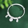 Rey del Ciervo Dorado Pie Envoltura de Plata Anillo Joya Ping An Huang Cai Como Adorno Colgante Diseño Empujar-Tirar Pulsera para Mujer Pulsera Adornos de Plata