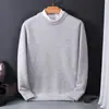 Venta al por mayor del fabricante Suéter de punto con cuello redondo para hombre Ajuste slim Camiseta base de punto Estilo coreano para primavera y otoño Suéter casual para hombre Tendencia