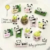 Dibujo Animado Lindo Panda Bambú Animal Pegamento de Crema Accesorios DIY de Resina Funda para Teléfono Móvil Cuerda para la Cabeza Material para Joyería de Taza de Agua