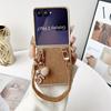 Lanyard Creativo de Bola de Pelo Adecuado para Samsung Zflip 30% de descuento Pantalla Apilable Peluche de Visón Zflip6 Estuche Protector Portátil Anti-Caídas