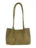 Bolso tote tejido de gamuza retro estilo coreano para mujer, nueva colección otoño/invierno 2026, bolso de hombro casual versátil para el trabajo