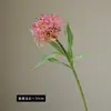 Buquê de Flores Artificiais com 6 Folhas e Almofada de Agulha para Decoração de Cena, Crisântemo Garra de Caranguejo de Borracha Macia Realista de Alta Qualidade para Uso em Casamento