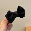Presilha banana elegante com poá e laço plissado para mulheres, acessório de cabelo de alta qualidade para realçar o volume, presilha para rabo de cavalo