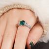 Cao Shi Venta Caliente Transfronteriza Anillo Esmeralda para Mujer Lujo Ligero Alta Gama Anillo de Dama Elegante Accesorios de Vestir