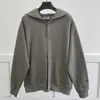 Sudadera con capucha de forro polar para hombre, estilo europeo y americano, cremallera, juvenil, simple, de manga corta, marca de moda, holgada