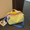 Nueva Bolsa de Gimnasio para Exteriores Dopamina Color-Block con Compartimento Separado para Zapatos, Bolso de Equipaje de Viaje Cruzado, Bolsa de Yoga Ligera y Moderna