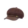 Nuevo gorro octogonal estilo coreano para otoño e invierno para mujer, estilo británico vintage, adelgazante, gorra de vendedor de periódicos casual y versátil, sombrero de artista pico de pato