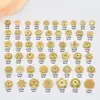 Color Oro Real 18K Florero Conserva Color Pétalos Calados Joyería DIY Pulsera de Cuentas Separadas Accesorios para Sombrero de Flor Material