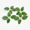 Acessórios de Folhas Artificiais Estilo Floresta, Folhas de Rosa Plásticas, Materiais DIY para Coroas de Flores Feitas à Mão, Fabricação de Chapéus de Palha e Paisagismo