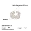 Anillo Ajustable Abierto de Plata 925 Chapado en Cobre, Lujo Ligero, Gama Alta, Diseño de Nicho, Estrella de Zirconia para Mujer, Verano