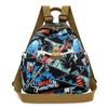 Nova Mochila para o Dia a Dia Feminina Grande Capacidade Fashion Estilo Étnico Cor Contrastante Casual Mochila Feminina Bolsa Feminina