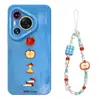 Capa para Celular Huawei Pura80Pro P70 Novo Modelo Pura70Ultra Maçã Vermelha P60 Silicone P30 com Cordão