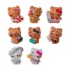 Novo produto criativo de micro paisagismo: figura fofa de gatinho de pelo preto, casa de bonecas DIY decoração de casa, ornamento de carro e mesa