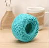 Cuerda de yute de colores hilo para manualidades fino grueso tejido a mano trenzado cuerda artículo decorativo hilo de lino material de colores estilo retro