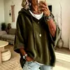 2026 Novo Moletom de Veludo Casual Liso para Mulheres Outono/Inverno Europeu e Americano Transfronteiriço Amazon