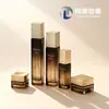 Set de Botella de Vidrio Cuadrada Personalizable con Tapa de Patrón de Agua 120ml Esencia Emulsión de Agua Crema Botella Dispensadora de Vidrio para Cuidado de la Piel