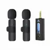 K8K9 Micrófono Inalámbrico Bluetooth de Radio Micrófono Inteligente con Reducción de Ruido Micrófono para Video en Vivo Micrófono Lavalier Inalámbrico Uno a Dos