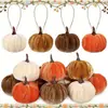 Tela de color nuevo transfronteriza calabaza con cuerda otoño Halloween festival decoraciones al por mayor simulación franela calabaza