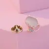 Broche de Flor y Diamante para Mujer Corea del Sur Gato Lindo Piedra Ojo de Gato Corsage de Amor Personalidad Hebilla Anti-deslizante Pin Hebilla para Esquina de Abrigo