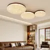 Luminária de Teto para Sala de Estar Minimalista e Luxuosa, Luz LED Principal Protetora para os Olhos com Padrão de Gelo Circular de Três Cabeças, Estilo Moderno Minimalista, Material de Ferro, Outro