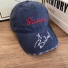 Gorra de Béisbol Bordada con Letras Rasgadas Estilo Americano Nueva para Primavera y Otoño Unisex Visera Solar Marca de Moda Callejera Personalizada Gorra de Pico de Pato