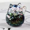 Agita las explosiones de sonido caja ciega gato de la suerte grande flash diamante acrílico aceite en la botella de arena adornos grandes regalo mayoreo