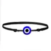 Pulseira Trançada Olho de Diabo Europeia e Americana Olho Turco Azul Corda Preta e Vermelha Pulseira de Casal Joia Simples