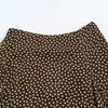 Novedad Verano 2026 Estilo Europeo y Americano Moda Versátil Cintura Alta Adelgazante Lunares Falda Asimétrica para Mujer 2553/102