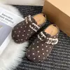 Sandalias mules slip-on de lunares retro estilo nuevo 2026 para mujer con suelas suaves para uso en exteriores