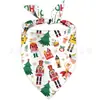 2026 Decoración de Ambiente para Mascotas de Navidad Babero Triángulo para Perro Gato Tela Estampada Navideña