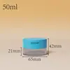 Pote de argila para máscara de limpeza transparente, frasco de creme de parede espessa com tampa flip-top de PP, pote dispensador de creme fosco de 50/100/200ml