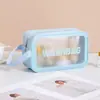 Bolsa de Higiene Pessoal Fosca Grande Capacidade Impermeável Seco e Molhado Separados Bolsa de Cosméticos Viagem Portátil Bolsa de Armazenamento Portátil de Alto Valor