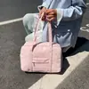 Bolsa tote grande de cor sólida estilo coreano, versátil e estilosa, perfeita para uso casual, um design novo e moderno, pode ser carregada na mão, debaixo do braço ou como bolsa de ombro