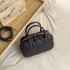 [Bolso de Mujer de Cuero Genuino Personalizable] Cuero Vacuno de Primera Capa Curtido Vegetal Bolso Bowling de Mujer Nicho Retro Bolso Satchel Bolso Boston